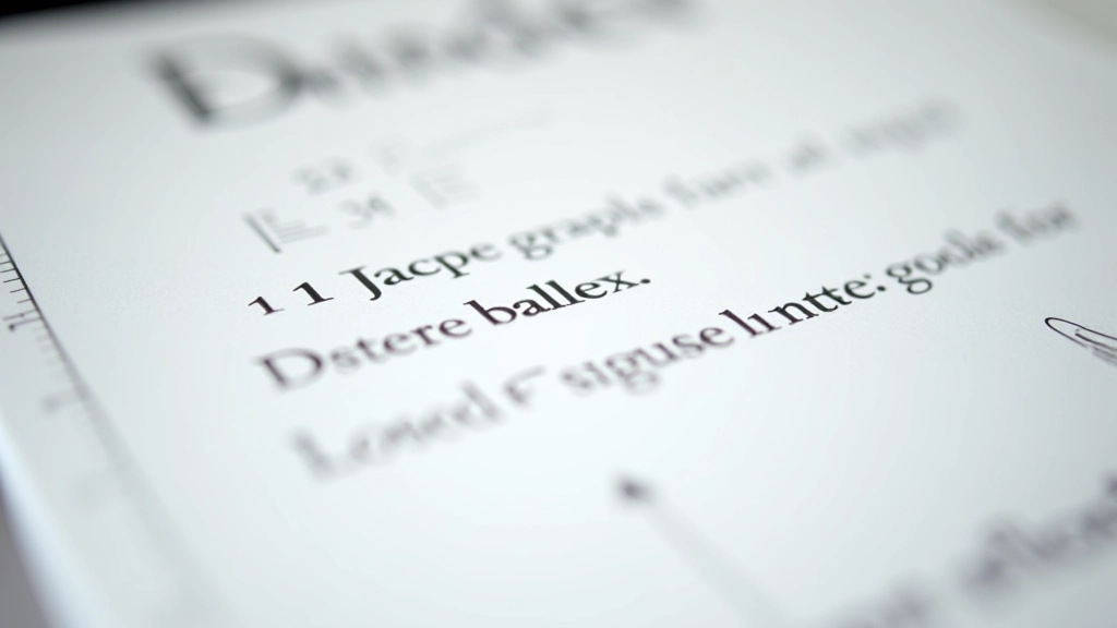 Gros plan sur un texte montrant la hauteur de ligne et l'espacement des lettres pour une lisibilité optimale